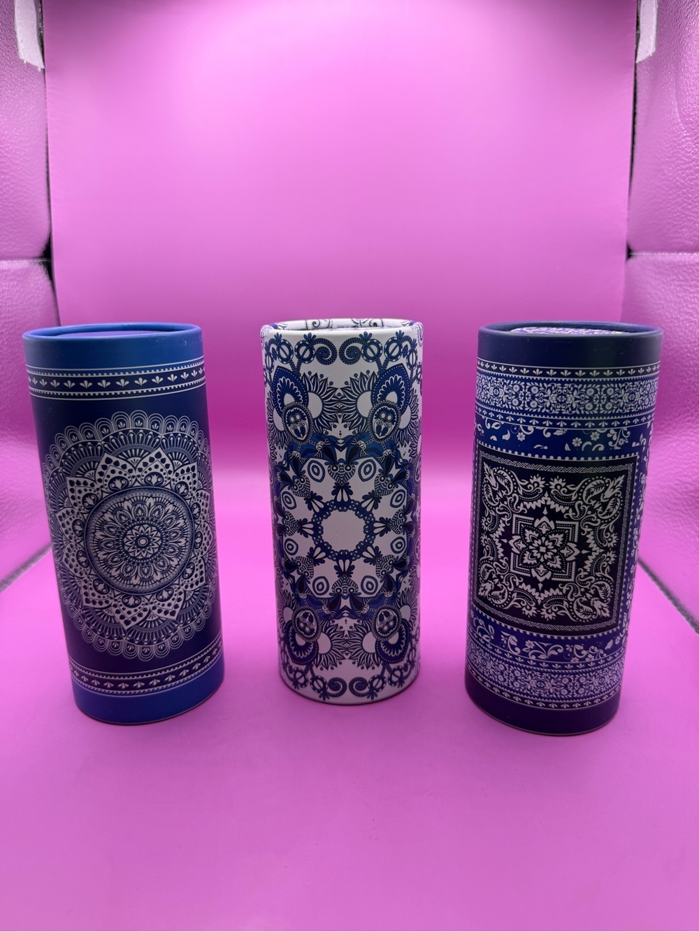 Set of 3 Round Tissue Boxes